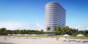 The floating glass architecture of Eighty Seven Park Miami Beach oceanfront residences