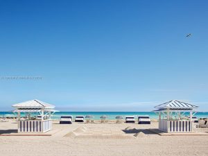 Private beach club and ocean views at Miami Beach EDITION Residences