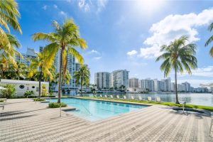 Resort-style swimming pool at the Gorlin at Aqua Condo