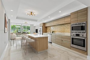 Modern interior finishes and European kitchens at Peloro Miami Beach