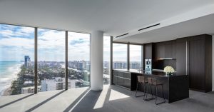 High-end Boffi kitchen interior at 2000 Ocean Hallandale Beach