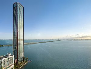 Villa Miami Luxury Residences 55-story copper-glazed tower in Edgewater